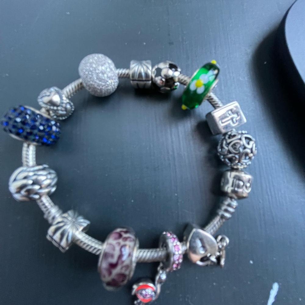 Pandora Charm Bracelet/ sold together or can purchase charms for 25 each
